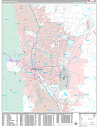 Colorado Springs Wall Map Premium Style 2026